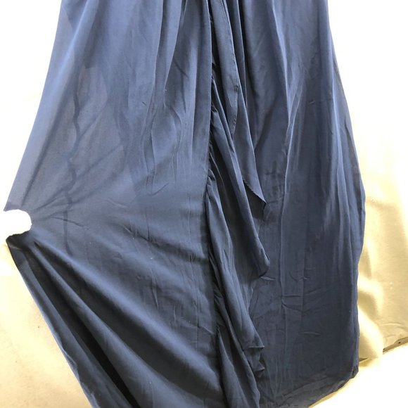 Ever Pretty Chiffon Lace Sleeve Blue Party Prom Evening Dress Size 18 Sweetheart - Picture 10 of 12